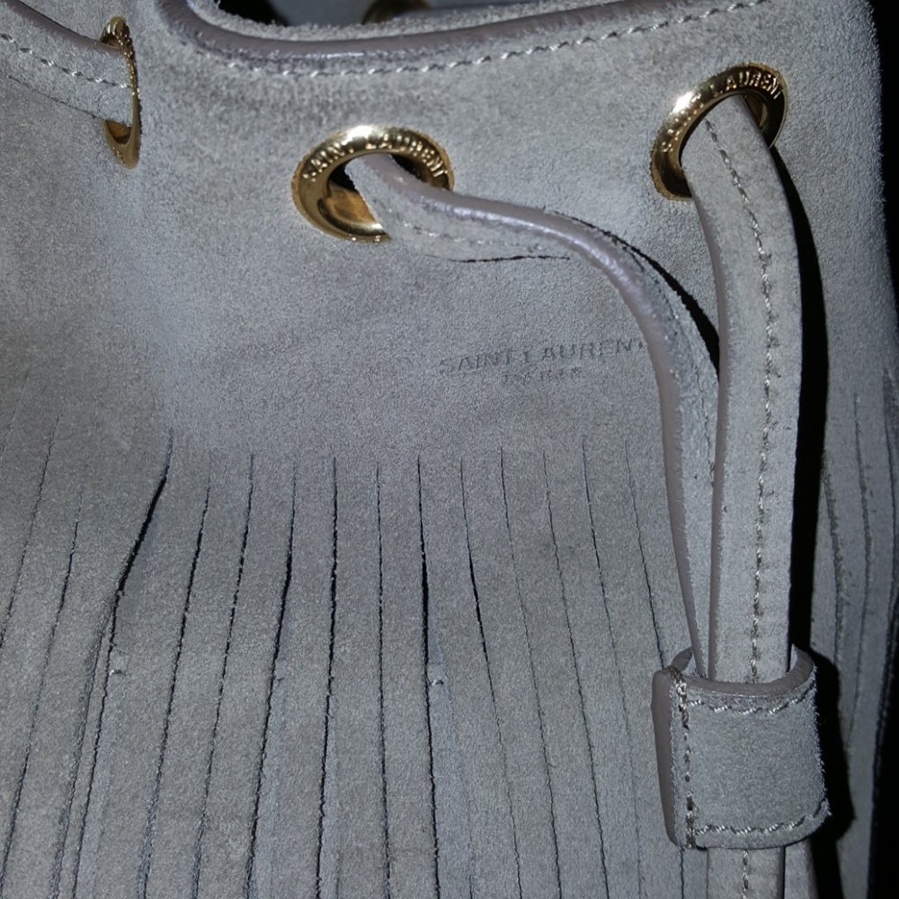 BNWT Saint Laurent Emmanuelle fringe bucket bag